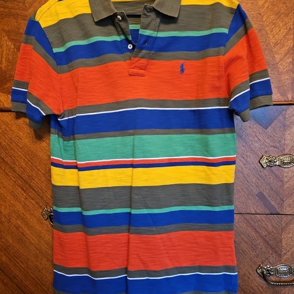 Polo by Ralph LAuren Size Medium Mens Striped Polo Shirt - Multicolor